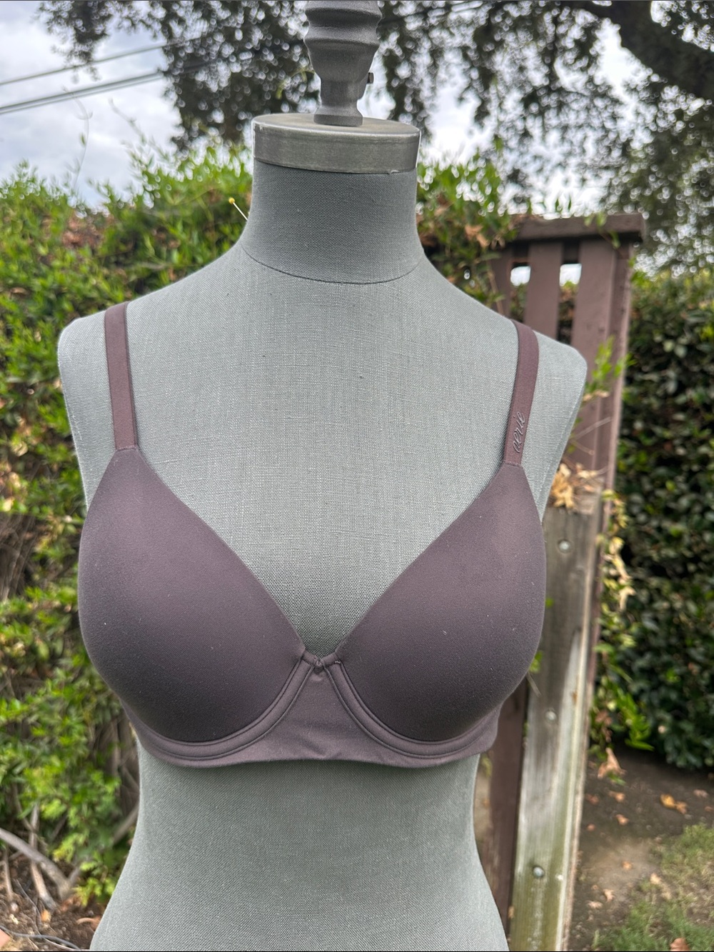 aerie seamless molded cup bra - brown